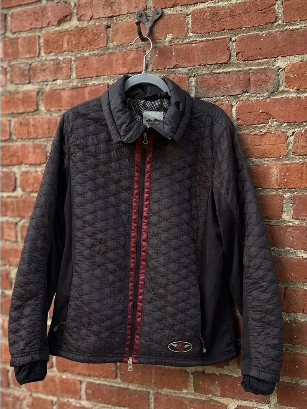 Harley-Davidson Women's Black & Red Quilted Lightweight Moto Jacket